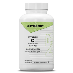 Vitamina C 1000 mg con Rose Hips NutraBio – 120 caps