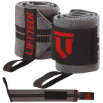 Muñequeras deportivas Lift Tech de 18″ con soporte para muñeca y bucle para el pulgar