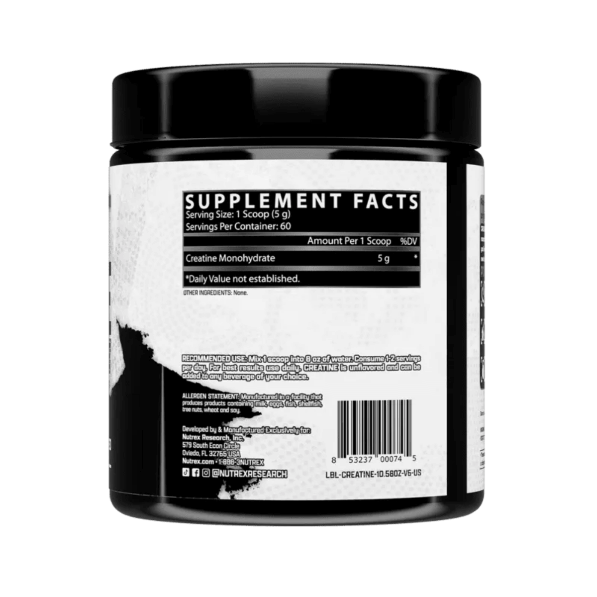 Creatina Nutrex Supp Fact