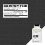 Cafeina en pastillas NutraBio Supp Fact