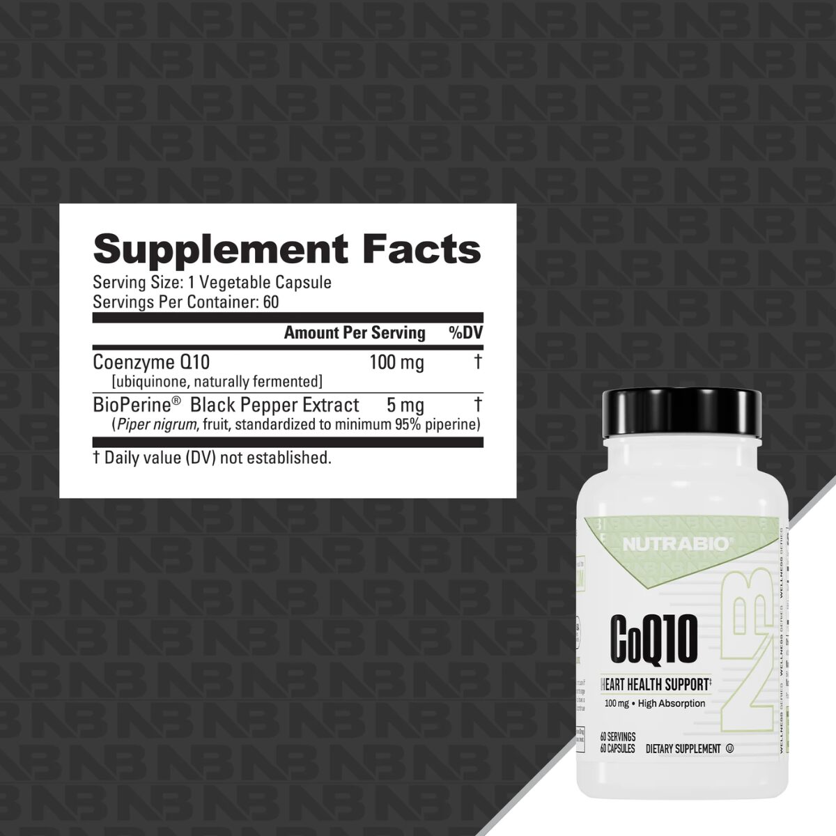 CoQ10 NutraBio Supp Fact