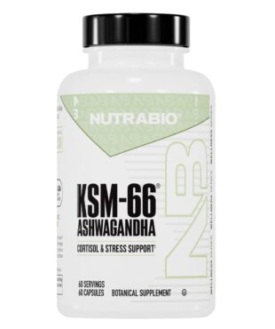 Ashwagandha KSM-66 NutraBio 60 cápsulas suplemento adaptógeno
