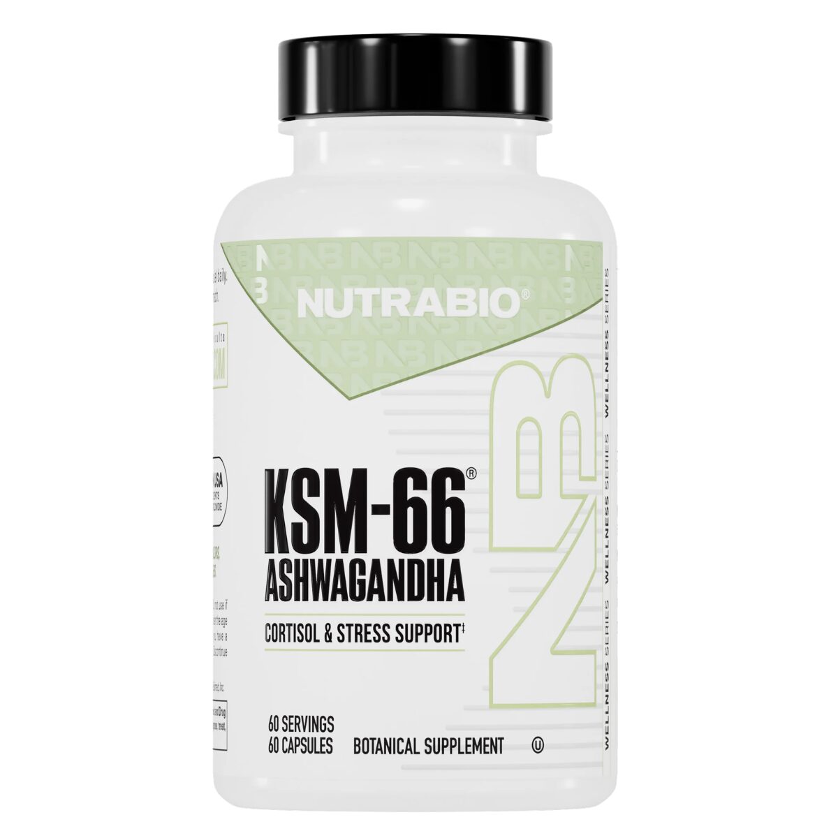 Ashwagandha KSM-66 NutraBio 60 cápsulas suplemento adaptógeno