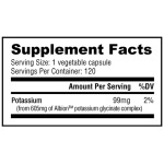 Potasio en capsulas informacion nutricional