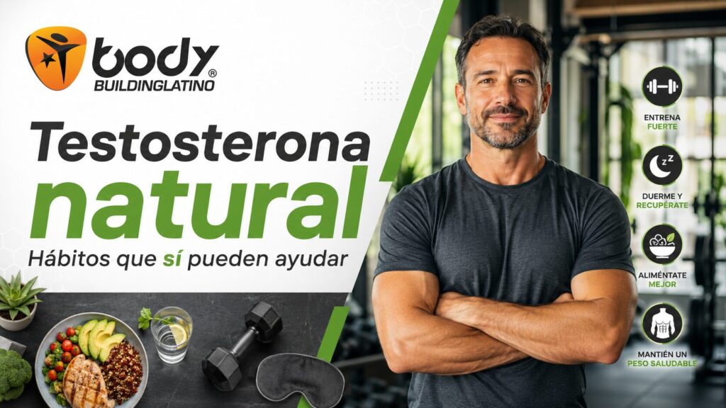 Hombre adulto entrenando y hábitos para apoyar niveles saludables de testosterona