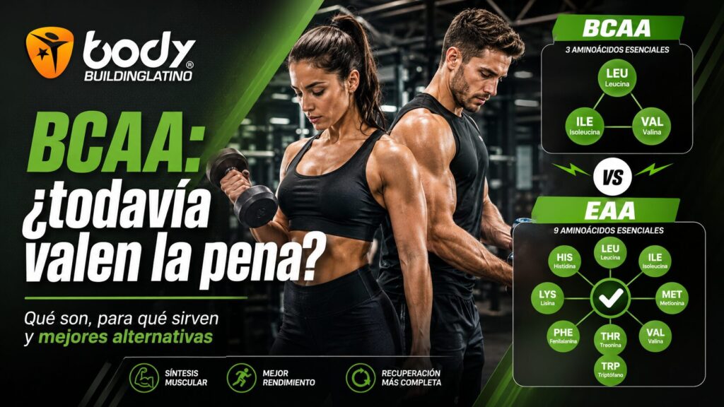 Comparación visual entre aminoácidos BCAA y EAA para el entrenamiento