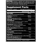 OxyMax Quemador de Grasa Extremo Supp Fact