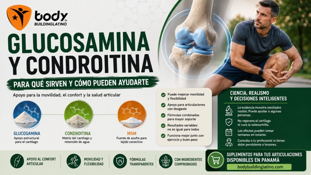 Glucosamina, condroitina y MSM como suplementos de apoyo para movilidad y articulaciones