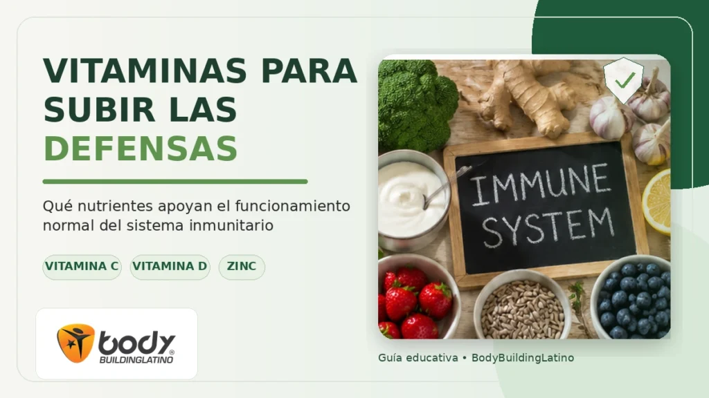 Vitaminas y minerales que apoyan el funcionamiento normal del sistema inmunitario