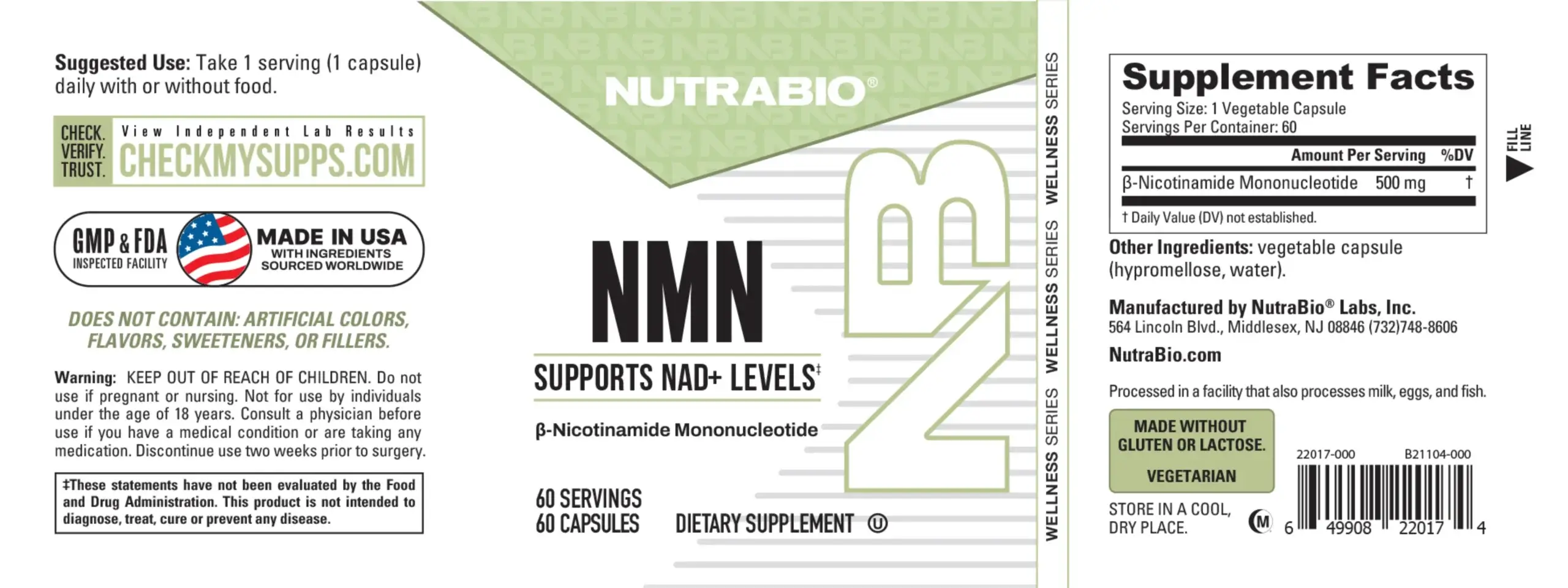 NMN NutraBio Label