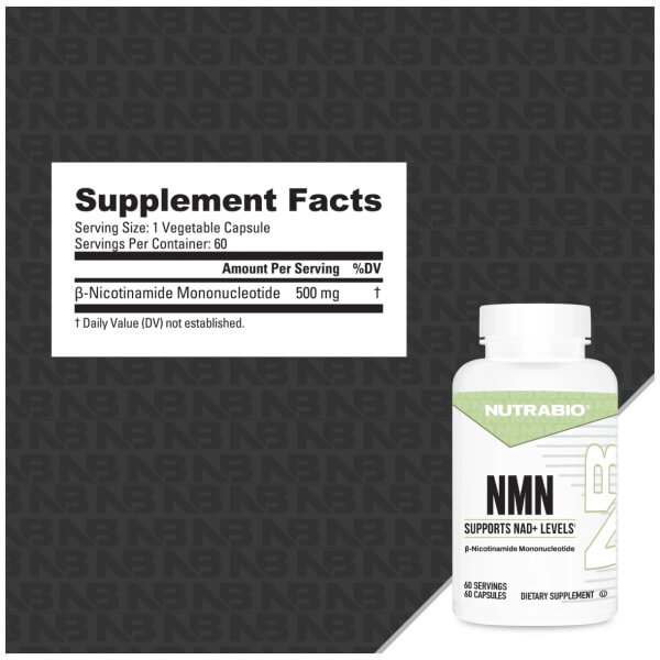 NutraBio NMN 500 mg (60 cápsulas) | NAD+ Panamá