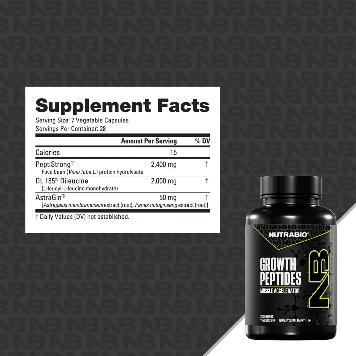 Growth Peptides NutraBio - Supp Fact