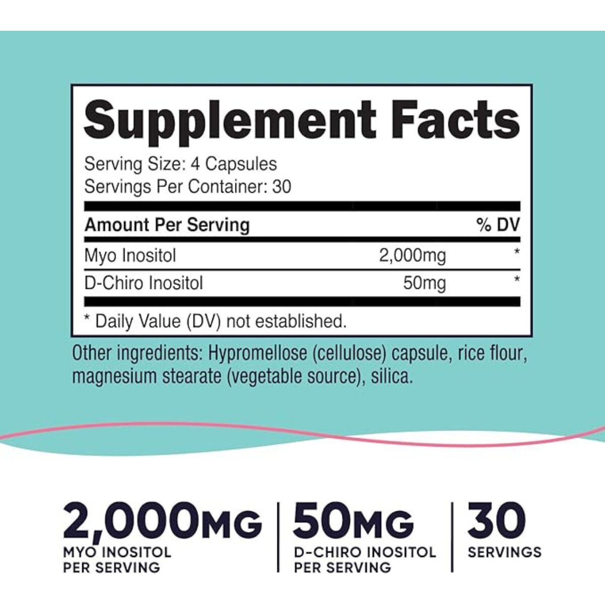Nutricost Myo Inositol & D-Chiro Inositol for Women 2000mg, 120 Capsules