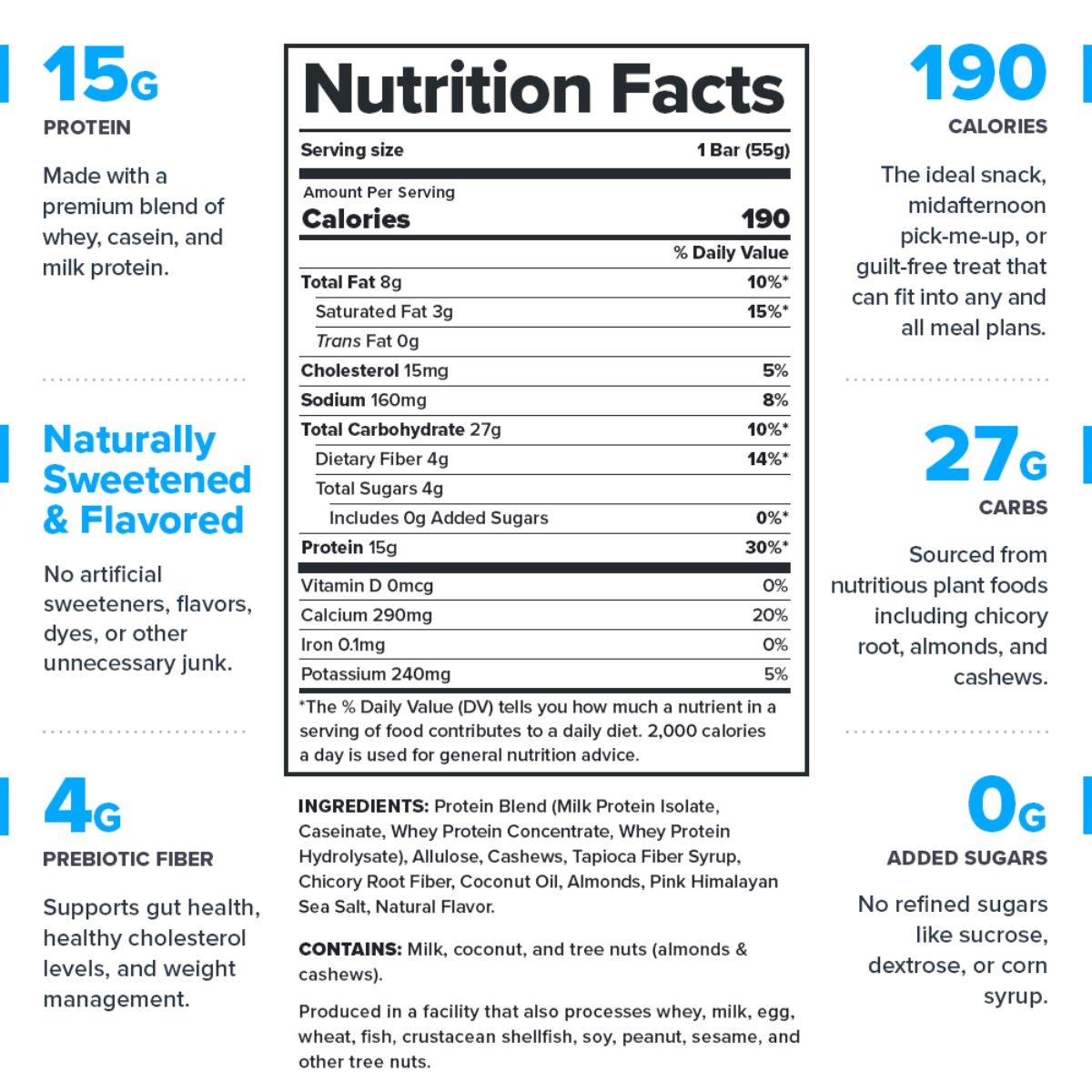 Legion Protein Bar Crispy Treats Supp Fact
