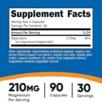 nutricost magnesio glicinato supp fact