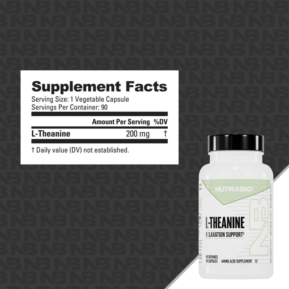 L-Theanine NutraBio Supp Fact