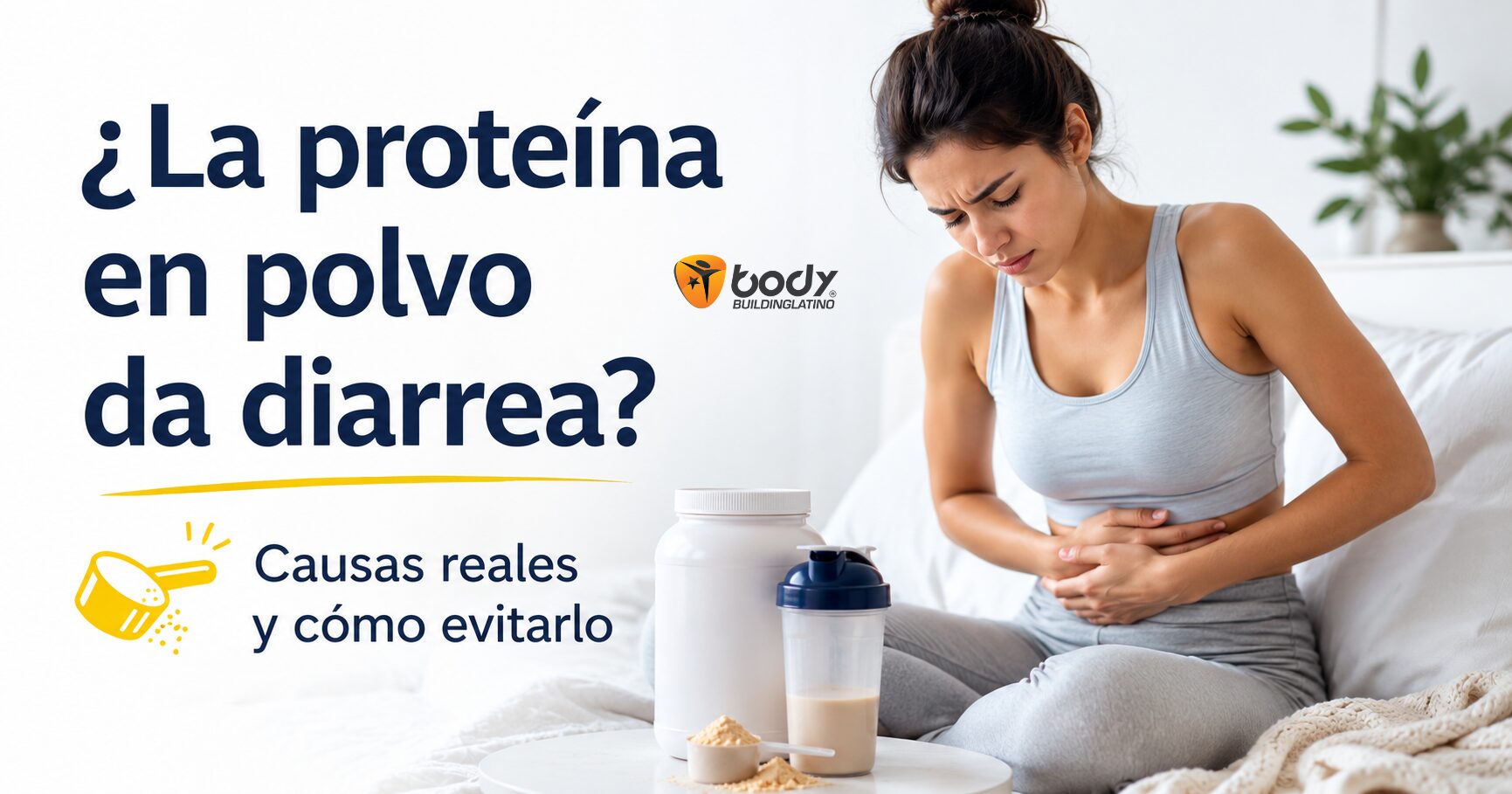 ¿La proteína en polvo causa diarrea, gases o malestar estomacal?