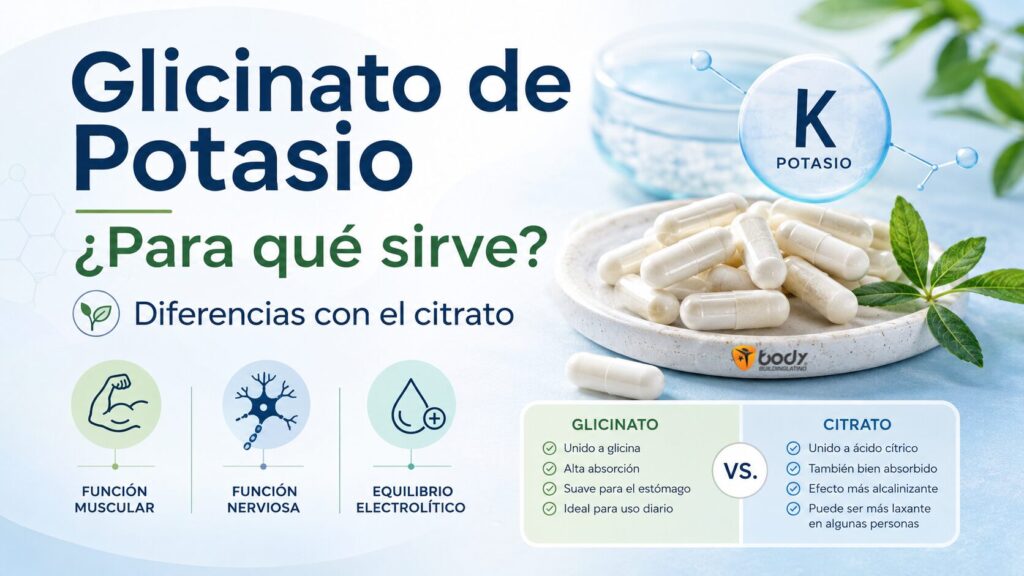 Glicinato de potasio en cápsulas y diferencias con el citrato de potasio