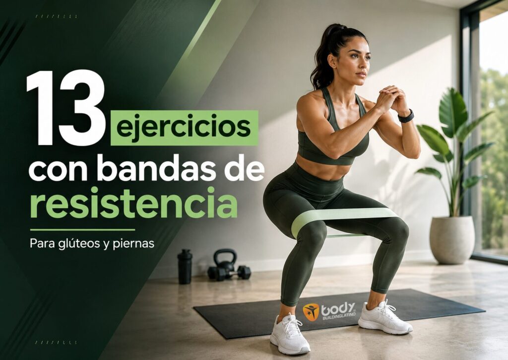 Ejercicios con bandas de resistencia para glúteos y piernas en casa