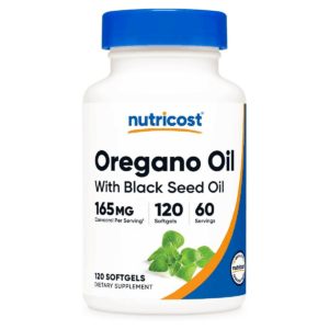 Nutricost Oregano Oil 300 mg + Black Seed Oil – 120 Softgels
