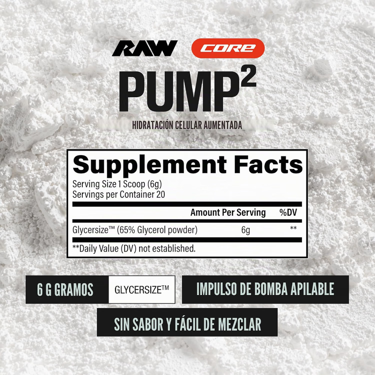 Raw Pump 2 - Glycerol Polvo Supp Fact