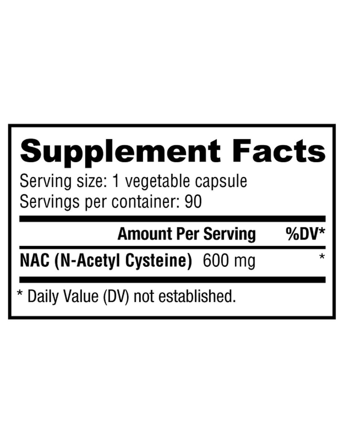 NAC (N-Acetyl-Cysteine) 600 mg