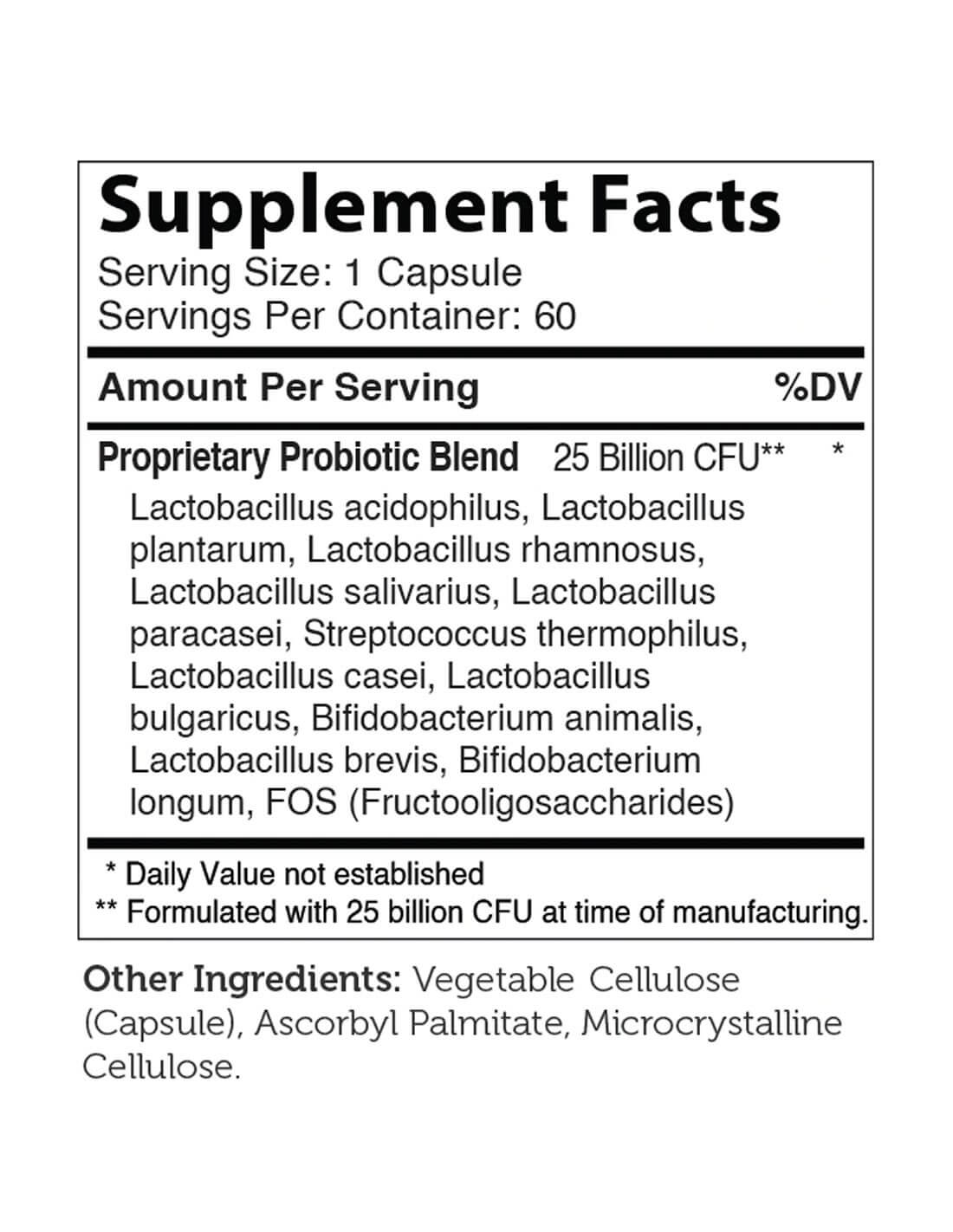 Zahler Biodophilus - Probioticos 25 Billones | Kosher
