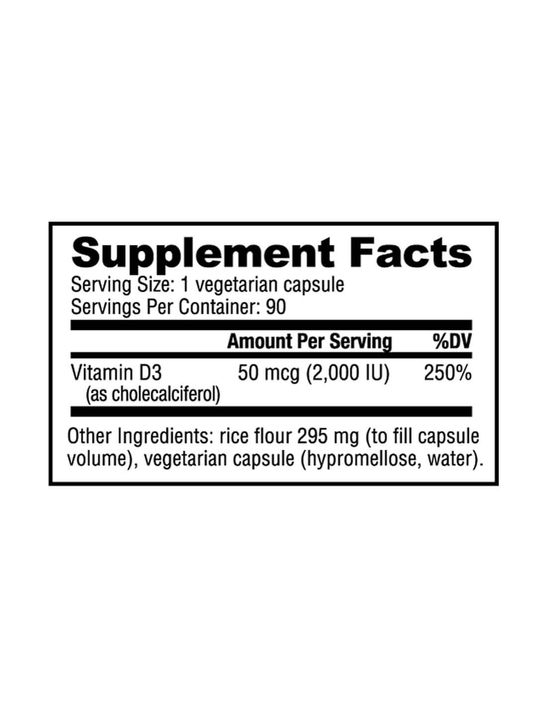 Vitamina D3 2000 IU | Kosher