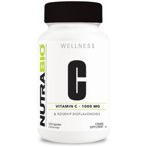 Vitamina C 1000mg + Rose Hips (120 vege caps) | Kosher