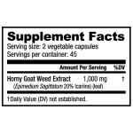 Horny Goat Weed (500mg) 90 Vegetable Capsules